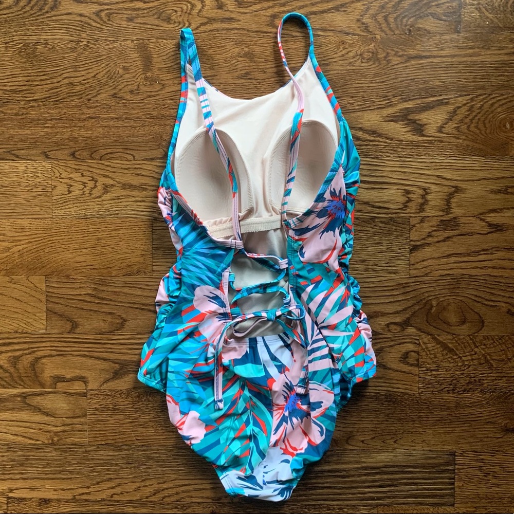 Kona Sol Floral Print One Piece Swimsuit - Picture 4 of 7